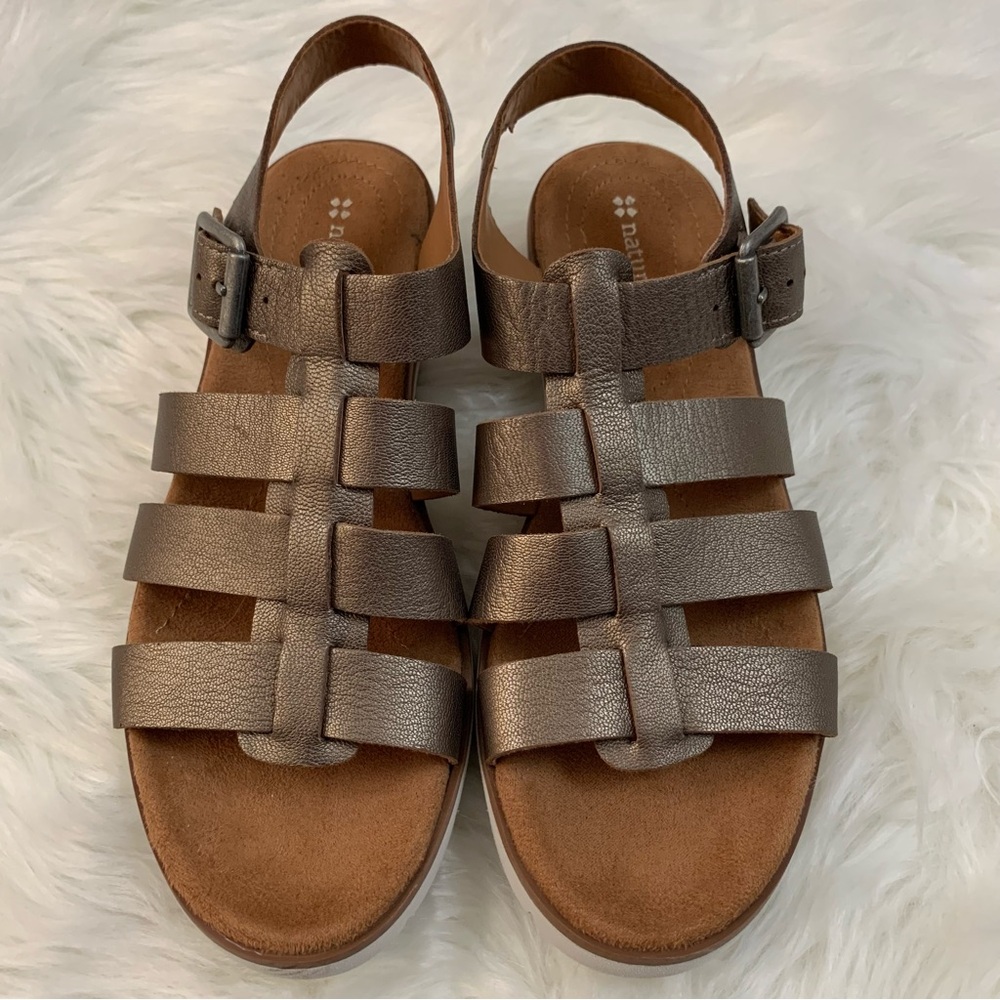 Naturalizer N5 Comfort Metallic Bronze Strappy Sandals